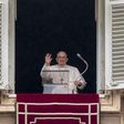 Pope Francis delivers his blessing from the window of his studio overlooking St. Peter's Square at the Vatican on January 7, 2024.Andrew Medichini/AP