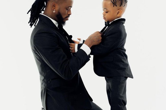 Diamond Platnumz and his son Naseeb Junior