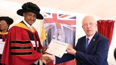 Babu Owino honoured with another honorary Doctorate Degree and award in London, UK