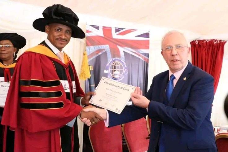 Babu Owino honoured with another honorary Doctorate Degree and award in London, UK
