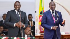 President Ruto before and after shedding weight