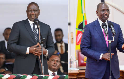 President Ruto before and after shedding weight