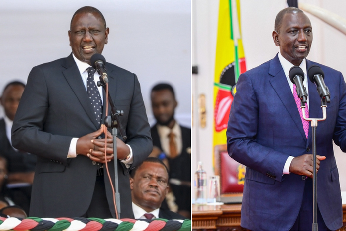President Ruto before and after shedding weight