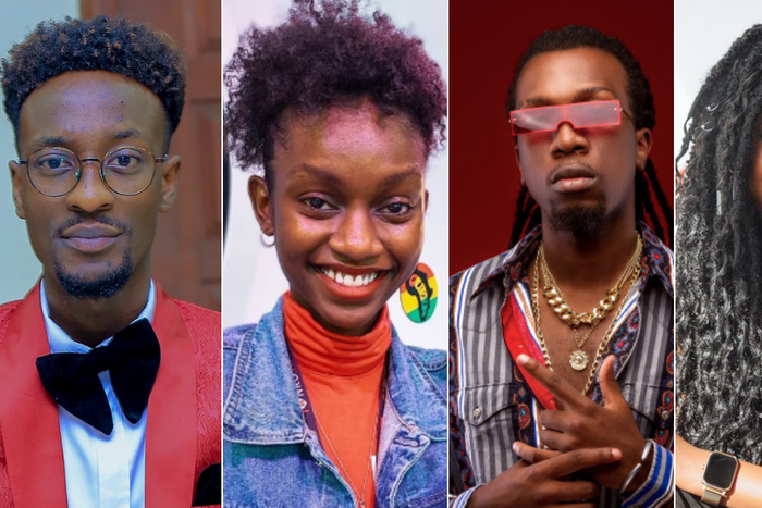 A collage of Mike Muchiri, Natalie Githinji, Charisma and Julia Gaitho