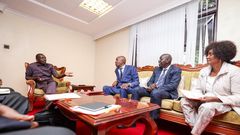 President William Ruto meets with CS Ezekiel Machogu, PS Belio Kipsang and TSC CEO Nancy Macharia ahead of release of 2023 KCSE exams results