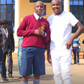 Alex Mathenge and his son during admission to Mang'u High School