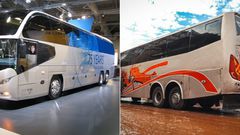 Buses with extra set of rear wheels