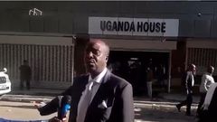 Lawyer Danstan Omari talking to the media