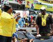 Bishop Margaret Wanjiru on the campaign trail in Nairobi together with Dr William Ruto on March 17, 2022