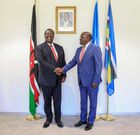 Prime CS Musalia Mudavadi with Dr Cleopa Mailu in Geneva on October 11, 2023