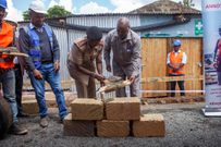 local administration representative taking part  during the foundation laying of Art Center Kibera in Kibera   ( Photo courtesy Boniface Muthoni.)