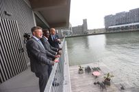 President William Ruto on a visit to GCA's floating headquarters in Netherlands