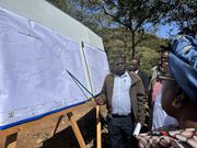 Water CS Alice Wahome during the inspection of Marsabit Water Supply Project and Marsabit Water Supply - Water Treatment Plant, Bakuli Dam