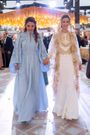 Queen Rania and Rajwa Al Saif during the royal wedding on June 1, 2023