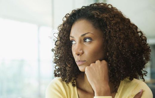 Unhappy woman.
