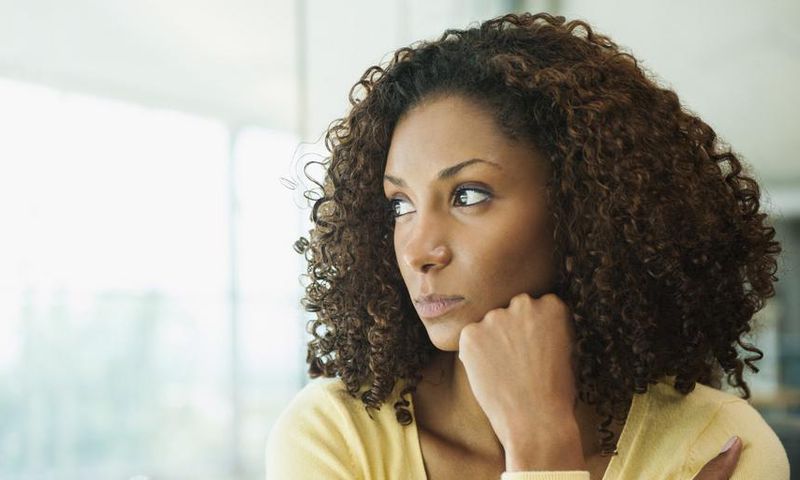 Unhappy woman.