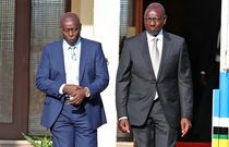 File image of President William Ruto and DP Rigathi Gachagua at the Kakamega State Lodge during a visit to Western Kenya on August 30, 2023.