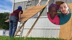 TikToker Isaiah Carrier aka Baba Jimmy doing roofing work in the U.S.
