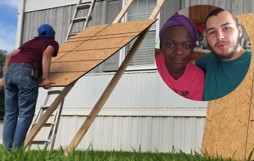 TikToker Isaiah Carrier aka Baba Jimmy doing roofing work in the U.S.