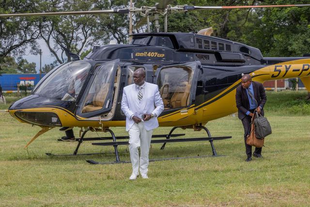 Deputy President Rigathi Gachagua arrives at the Akorino Annual Prayer Conference 2024 at Nakuru Boys' High School in Nakuru County