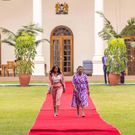 First Lady Rachel Ruto and Charlene Ruto during the commissioning of the 2023 Mashav Agricultural Programme at State House on August 15, 2023