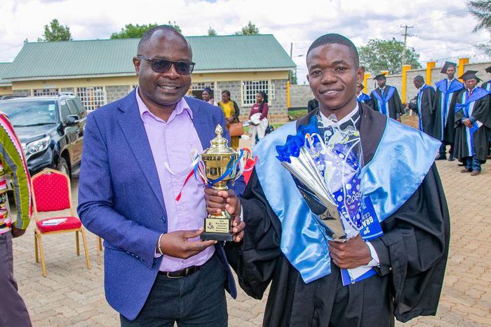 Isaya Bwabi during his graduation at the Kenya Insitute of Mass Communication (KIMC) Eldoret Campus