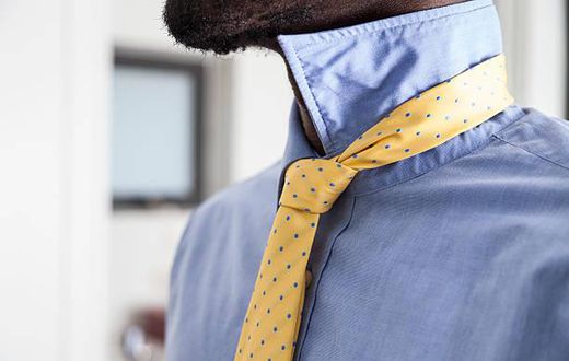 A man wearing a neck tie
