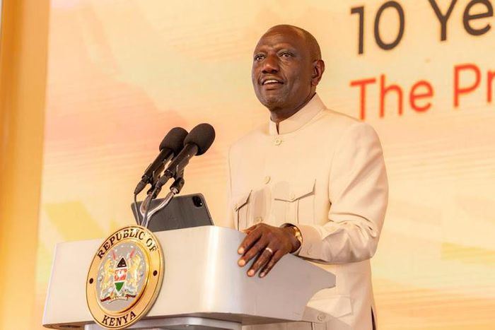 President William Ruto speaking during the opening of the Devolution Conference in Eldoret, Uasin Gishu County on August 16, 2023