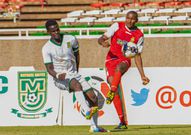 Kenya Police FC striker Clinton Kinanga during a past match against Mathare United