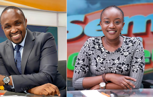 Citizen TV reporters Hassan Mugambi and Chemutai Goin