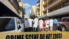 DCI officers in Kaunda Street