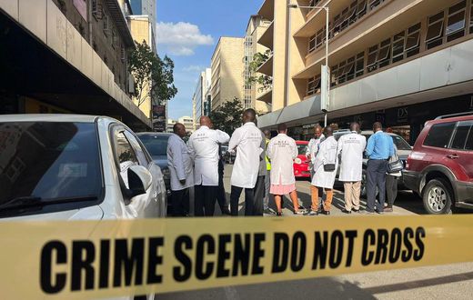 DCI officers in Kaunda Street