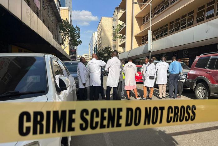 DCI officers in Kaunda Street