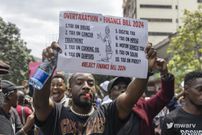 Protestors during Occupy Parliament protests in Kenya