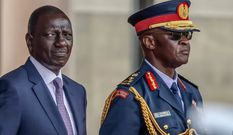 President William Ruto with the Chief of the Defence Forces General Francis Ogolla on February 28, 2024