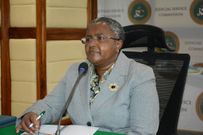 Lady Justice Meoli Christine Wanjiku appears before the JSC for an interview for the position of Judge of the Court of Appeal