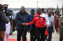 Former President Uhuru Kenyatta and EALA MP Kanini Kega during political campaigns on August 6, 2022
