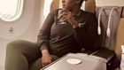 Actress Jackie Matubia boards a flight to Cape Town South Africa on July 13, 2023