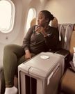 Actress Jackie Matubia boards a flight to Cape Town South Africa on July 13, 2023