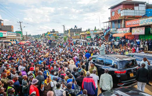 Deputy President Rigathi Gachagua at Kagumo Market, Kirinyaga County on May, 12, 2024
