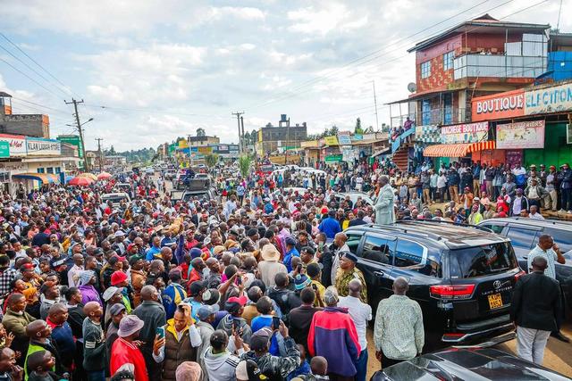Deputy President Rigathi Gachagua at Kagumo Market, Kirinyaga County on May, 12, 2024
