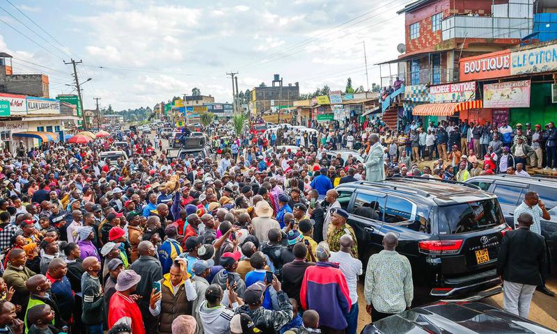 Deputy President Rigathi Gachagua at Kagumo Market, Kirinyaga County on May, 12, 2024