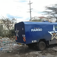 A Wells Fargo cash-in-transit vehicle abandoned along the Southern Bypass