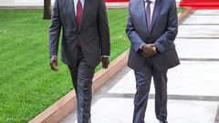 President William Ruto and Deputy President Rigathi Gachagua after a Cabinet meeting at State House, on April 27, 2023