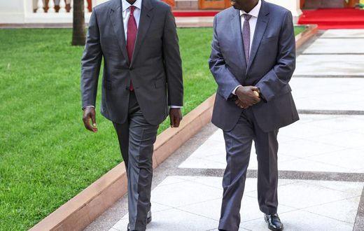 President William Ruto and Deputy President Rigathi Gachagua after a Cabinet meeting at State House, on April 27, 2023