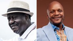 A collage of Raila Odinga and Jalang'o