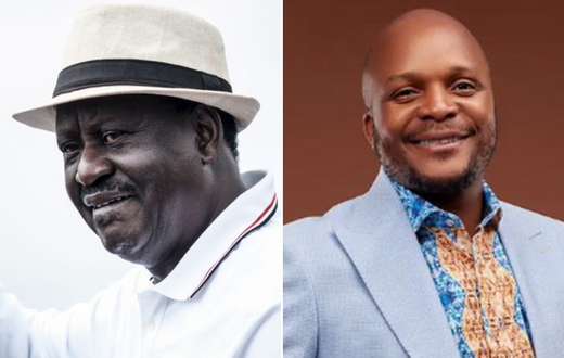 A collage of Raila Odinga and Jalang'o