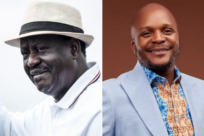 A collage of Raila Odinga and Jalang'o
