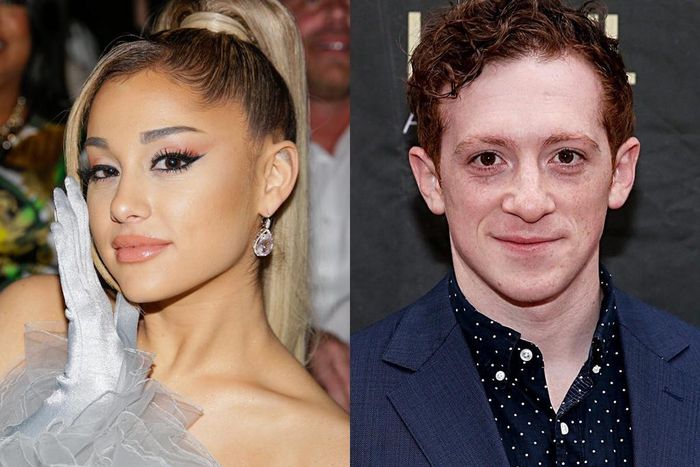 Ariana Grande in 2020, and Ethan Slater in 2022.Monty Brinton/CBS via Getty Images; Dominik Bindl/WireImage