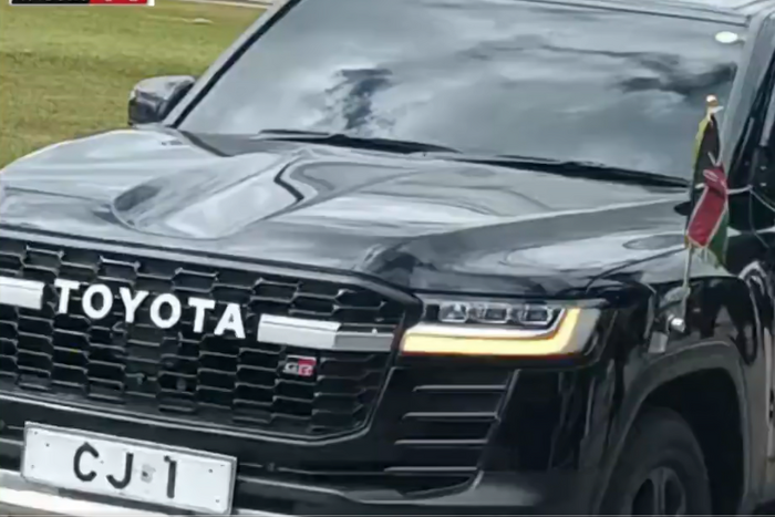 Chief Justice Martha Koome arrives in a sleek, powerful all-black Toyota LC300 GR Sport SUV for the Madaraka Day celebrations in Embu
